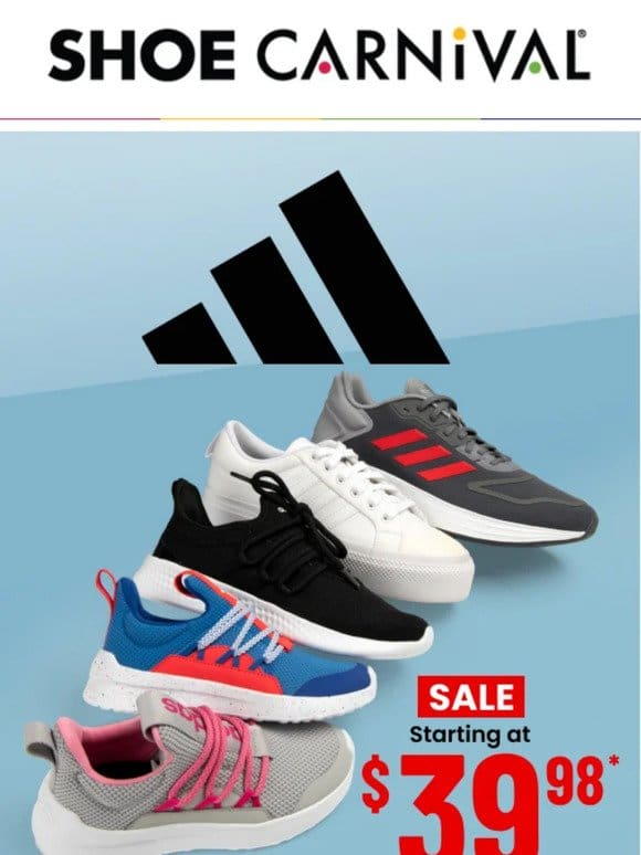 adidas for the family from $39.98!