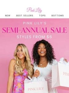 semi-annual sale: deals from only $6