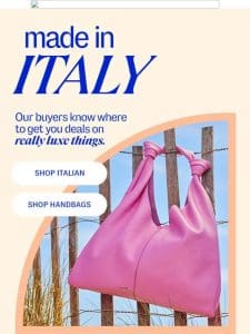 shop luxe styles， made in italy ?