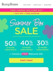 ☀️Get 50% off your Summer Box