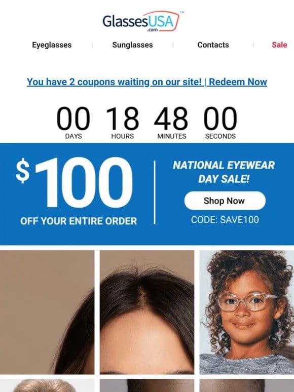 ⚡ 24 hour Flash Sale ⚡ Huge savings for National Eyewear Day