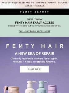 ✨Your exclusive link to shop Fenty Hair first inside