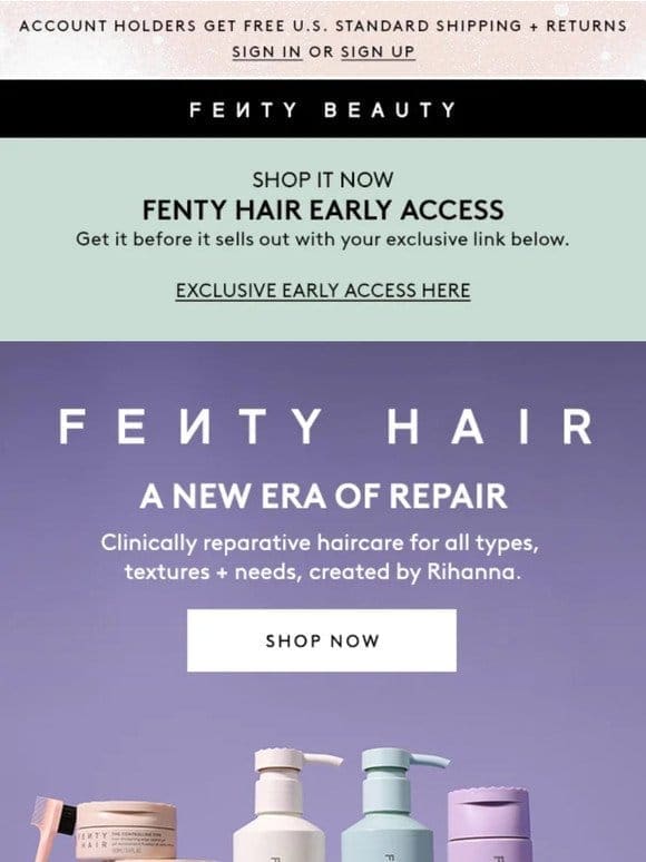 ✨Your exclusive link to shop Fenty Hair first inside