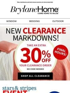 (1) New Message: Don’t miss your EXTRA 30% OFF in Clearance