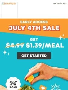 $1.39/meal   Get started with holiday savings