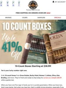 10-Count Boxes Starting at $38.99