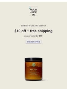 $10 off + free shipping
