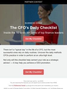 10 to-dos of top finance leaders