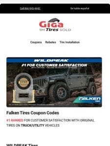$100 OFF Falken Tires – Limited Time Only!
