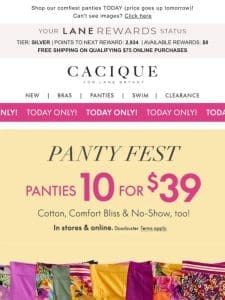 10/$39 PANTIES ? Welcome to PANTY FEST!