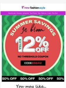 12% OFF No threshold coupon only for you?