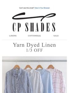 1/3 OFF – Yarn Dyed Linen Tops