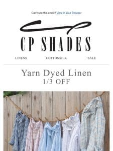 1/3 OFF – Yarn Dyed Linen