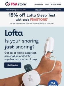 15% off Lofta sleep apnea test