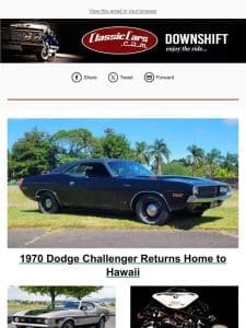 1970 Dodge Challenger Returns Home to Hawaii