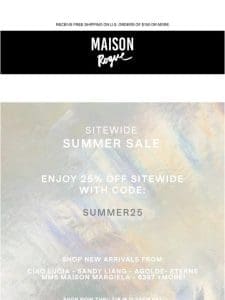 2 DAYS LEFT to Enjoy 25% off SITEWIDE