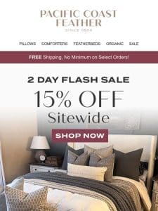 2 Day Flash Sitewide Flash Sale & FREE Shipping!