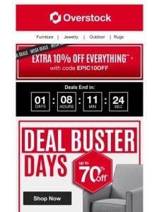 2 Days Left to Grab Up to 70% off Deal Buster Deals