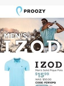 $20 IZOD Clubhouse Polo | $17 IZOD Cargo Shorts & More!