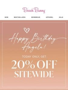 20% OFF SITEWIDE | TODAY ONLY