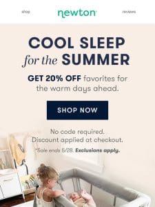 20% OFF Summer Sleep MUST HAVES ?