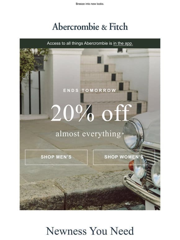 20% OFF won’t last long.