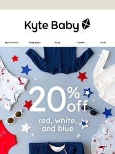 20% OFF ❤️  Red， White， and Blue