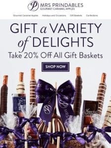 20% Off Gourmet Gift Baskets This Week