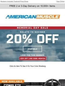 20% Off Memorial Day Sale