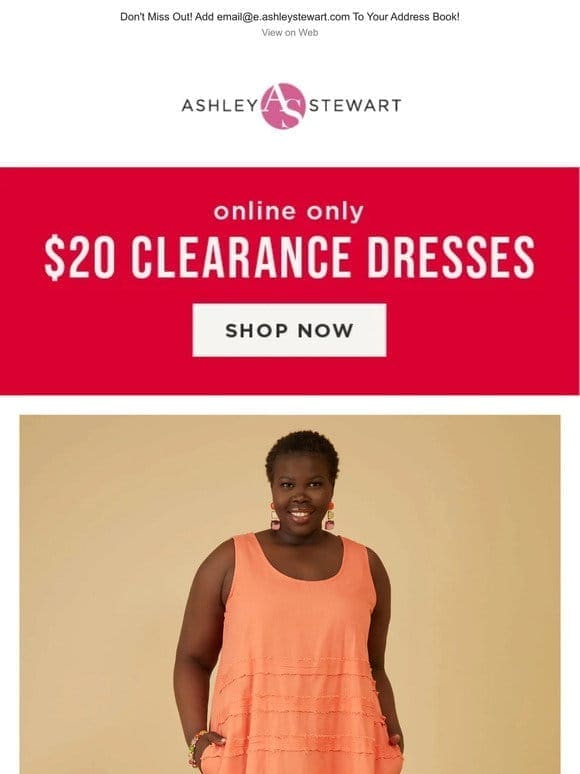 $20 clearance dresses?! YES， PLEASE!