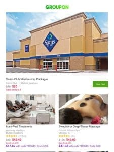 $20 for a year of exclusive Sam’s Club savings!