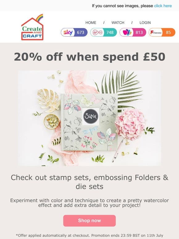 20% off Sizzix when you spend £50 or over!