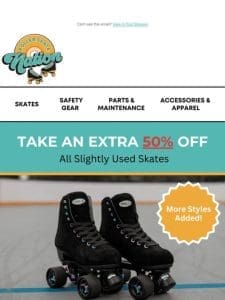 24 HOURS LEFT: 50% Off Slightly Used Skates