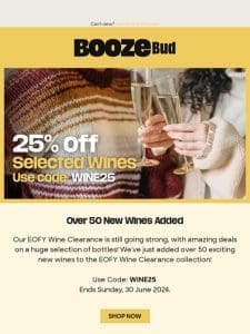 25% Off Wines on EOFY Sale ?