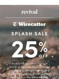 25% off all washable rugs