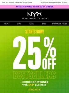 25% off bestsellers!