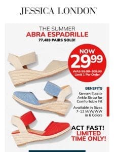 $29.99 Espadrille For You!