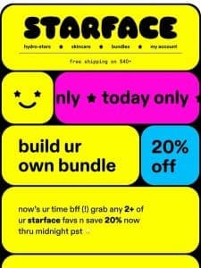 2DAY ONLY: 20% OFF BUNDLES ?