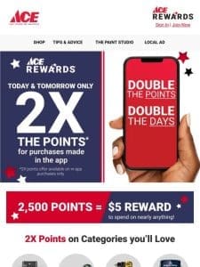 2X Points for 2 Days??