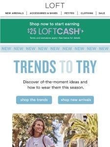 3 NEW spring trends (+ earn LOFT Cash!)