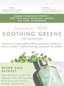 3 Suuuper Soothing Greens for Clearer Skin