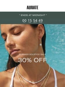 30% OFF ENDS TONIGHT (!)