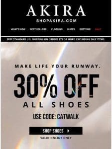 30% OFF SHOES