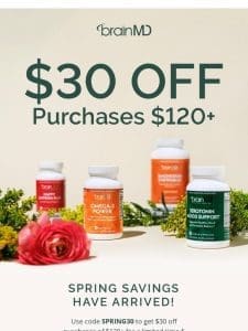 $30 OFF! Spring Sale Has Sprung