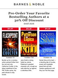 30% Off Brad Thor， Tom Clancy， Karin Slaughter， Ann Cleeves & more