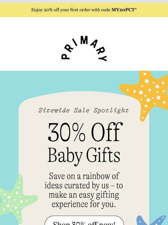 30% Off Sitewide: Meet NEW baby gift sets