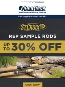 30% Off St. Croix Rep Samples