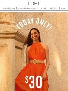 $30 dresses are going…going…