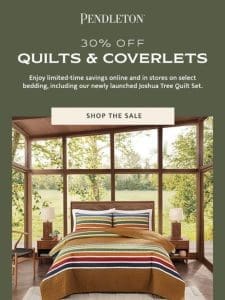 30% the new Joshua Tree quilt set