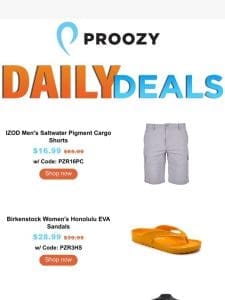 $33 Birkenstock EVA Sandals | 2 for $16 Hurley Raw Edge Leggings | $12 Eddie Bauer T-Shirts & More!